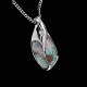 Georg Jensen. 
Unique 18k 
White Gold 
Pendant with 
Opal and 
Diamond.
Brilliant cut 
diamond Top ...