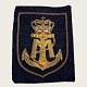 Fabric emblem, Maritime, With monogram, 8cm wide, 10cm high *Nice condition*