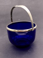 Sugar bowl blue glass