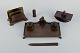 GAB Sweden, a 
writing set in 
bronze 
consisting of 
an inkwell, 
letter knife, 
letter holder, 
seal ...