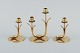 Gunnar Ander for Ystad Metall. Three brass candlesticks.1950s.Largest measurement: H 12.5 x ...
