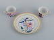 Porcelaine De 
Paris "Aurore 
Tropicale".
Limoges, 
France,
Two coffee 
cups and a 
plate.
In ...