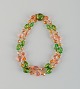 Murano, Italy. Art glass necklace in different colored glass.Approx. The 1970sIn perfect ...