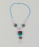 Murano, Italy. 
Art glass 
necklace in 
different 
colored glass.
Approx. The 
1970s
In perfect ...