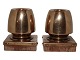 Modern Danish, 
pair of brass 
and wood candle 
light holders 
with unknown 
hallmark.
Height 6.5 ...