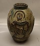 3301 RC Lidded 
vase 26 cm Jais 
Nielsen 
religious 
figures in 
relief Royal 
Copenhagen 
Stoneware. ...