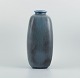 Knabstrup ceramic vase with glaze in shades of blue and grey. 
1960s.