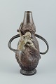 August Otto for 
Johann Maresch, 
large 
impressive Art 
Nouveau 
Bohemian 
terracotta vase 
with ...