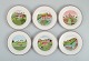 Villeroy & 
Boch, design 
Gérard Laplau.
A set of six 
porcelain 
plates with 
motifs of 
families, ...