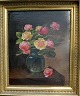 Madsen, CF 
(19th/20th 
century) 
Denmark: Roses 
in a vase. Oil 
on canvas. 
Signed. 45 x 37 
...