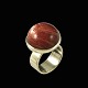 Hans Hansen - Denmark. 18k Gold Ring with Sunstone.Designed and crafted by Hans Hansen, ...