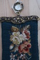 An old bell wireHandmade with petit point (very tiny cross stiches)Please note the beautiful ...