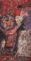 Unknown artist, 
probably 
French, oil on 
panel, abstract 
still life. 
Flowers in vase 
on ...