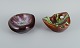 Vallauris, 
France, two 
ceramic bowls 
in brightly 
colored glazes.
1960/70s.
Signed.
In ...