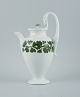 Meissen Green Ivy Vine. Coffee pot in hand-painted porcelain.