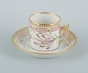 Royal Copenhagen, Flora Danica chocolate cup with matching saucer.