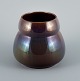 Rörstrand, Sweden, earthenware vase in brown/purple luster glaze.