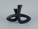 European studio 
ceramicist. 
Unique twisted 
vase in black 
glaze.
Late 1900s.
In perfect ...