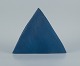 European studio 
ceramicist. 
Unique 
triangular vase 
in blue glaze.
Late 1900s.
In perfect ...