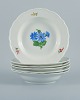 Meissen, 
Germany.
Six deep 
plates of 
porcelain 
decorated with 
flowers.
Early 20th 
century.
In ...