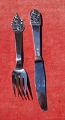 Die Prinzessin auf der Erbse Kinderbesteck aus 
dänisch Silber. Set von Messer und Gabel