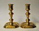 Pair of baroque 
Næstved 
candlesticks in 
brass, 18th 
century 
Denmark. With 
octagonal foot. 
H: ...