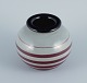 Ilse Claesson 
for Rörstrand, 
hand painted 
art deco vase 
in earthenware.
The 1930s.
In great ...
