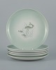 Th. Karlinder for Bing & Grondahl.
Six hand-painted dinner plates with fish motifs.