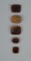 Ole Bjørn 
Krüger 
(1922-2007), 
Danish sculptor 
and ceramicist.
Five unique 
brooches in 
glazed ...
