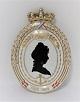 Royal 
Copenhagen. 
Silhouette 
plate. Princess 
Marie. 
1865-1909. 
Height 12.6 cm. 
(1 quality)