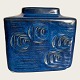 Désirée, Blue vase with circle motif #4003, 15cm wide, 9cm high, Désirée stoneware Denmark *Nice ...