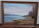 Painting 
Scenery from 
Mariager Fjord 
E. Thorbjørn ca 
57 x 76 cm 
including 
golden frame  
Oil on ...