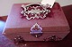 An antiques needlework box with many items for the 
needlework, - made in bone
Very beautiful decorated
Please look at the photoes for the things inside 
of the box