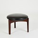Svend Ellekær.
Rosewood 
stool.
Seat of black 
skai.
Produced by 
Chr. Linnebergs 
...