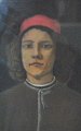 Unknown artist (19th century): Portrait of a young man. Pastel on paper. 21 x 14.5 cm.Framed: ...