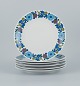 Paar, Bavaria, 
Jaeger & Co, 
Germany.
A set of six 
retro dinner 
plates in 
porcelain with 
a ...