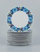 Paar, Bavaria, 
Jaeger & Co, 
Germany.
A set of 
twelve retro 
plates in 
porcelain with 
a floral ...