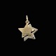 Toftegaard - Denmark. 14k Gold and White Gold Star Pendant.Designed and crafted by Toftegaard ...