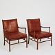Ole Wanscher
Two armchairs 
model PJ 149 
'Colonial 
Chair', with 
rosewood frame, 
seat with ...
