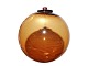 Kastrup Holmegaard caramel colored glass ball for hanging or to put on top of a vase.These ...