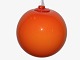 Odense Glass Holmegaard orange red glass ball for hanging or to put on top of a vase.These ...