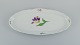 Meissen, large oval fish dish hand painted with flowers.