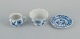 Meissen, three 
pieces Blue 
Onion - cup 
without handle, 
low cup and 
small plate.
Approx. ...