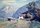 Walseth, Niels 
(1914 - 2001) 
Denmark: Høs 
tscene, 
Mittenwald, 
Germany. 
Signed. Oil on 
canvas. 50 ...