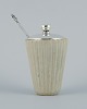 Arne Bang, 
ceramic 
marmalade jar 
in grooved 
design.
George Jensen 
an Acanthus 
spoon and a ...