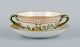 Royal Copenhagen Flora Danica boullion cup with saucer in hand-painted porcelain 
with branch-shaped handles, flowers and gold decoration. 
PROVENANCE : VALDEMARS CASTLE