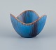 Gunnar Nylund (1904-1997) for Rörstrand, ceramic bowl in shades of blue and 
brown.