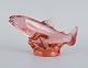 Paul Hoff for Swedish Glass / Kosta Boda.Large fish in salmon colored art glass.1987.In ...