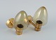 Hans Agne Jakobsson, Sweden, a pair of wall sconces in brass and smoked glass.