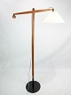 Floor lamp, model 325 by Le Klint, designed by Vilhelm Wohlert in teak wood with original shade ...